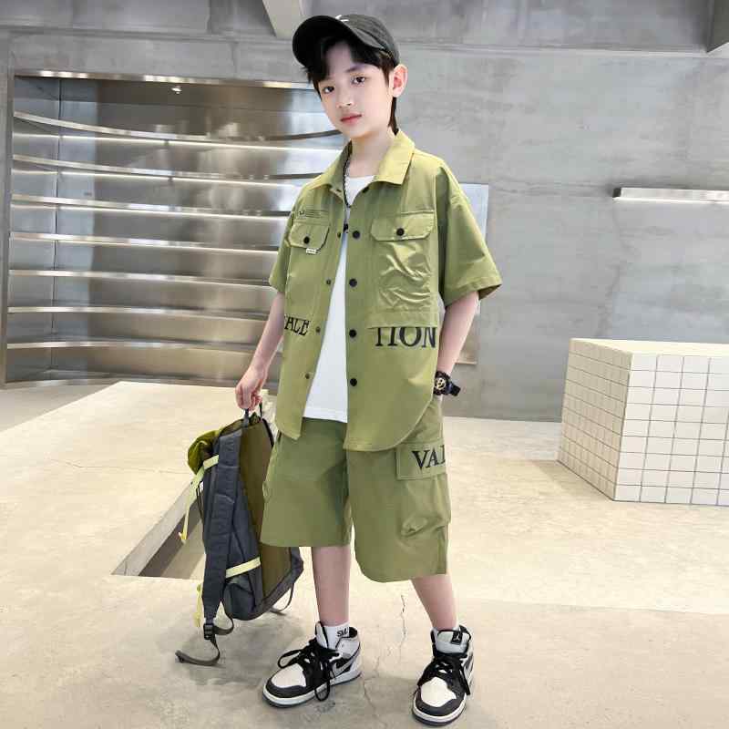 キッズ ファッション トップス 男の子 カジュアル おしゃれ 夏 半袖 シャツ 薄手 涼しい