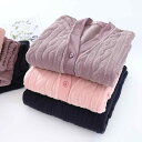 レディース パジャマ ルームウェア リラックス メンズ カジュアル フランネル ホームウェア セットアップ 冬 起毛 厚手 暖かい Vネックカーディガン コーラ...