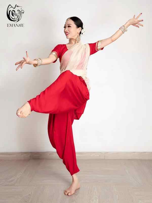 インド サリー民族 衣装 エキゾチック ダンス エスニック レディース ダンス ストレッチ ウエスト スト..