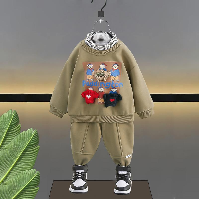 キッズ スウェット カジュアル おしゃれ 男の子 女の子 秋冬 フリーストレーナー セット ベビー 冬服 2点 セット