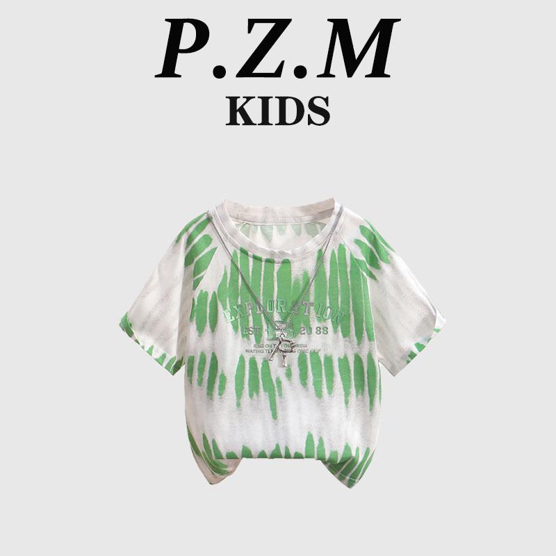 キッズ ファッション 夏 トップス かわいい おしゃれ ボーイズ 半袖 Tシャツ 絞り染め Tシャツ ベビー グラデーション トレンディ 半袖 男の子