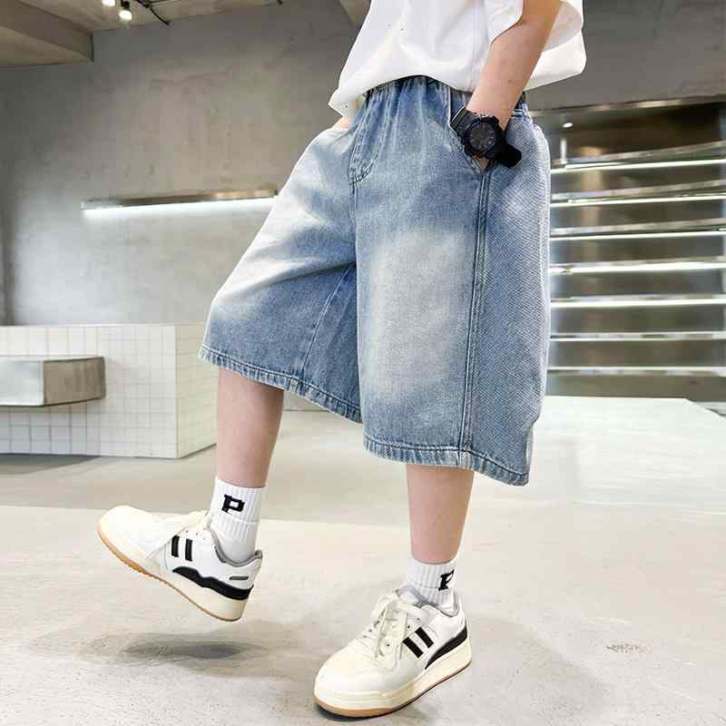 デニム パンツ 男の子 ボーイズ 子供 カジュアル 夏 ショート 夏 ミディアム 夏 ジーンズ 薄手 涼しい