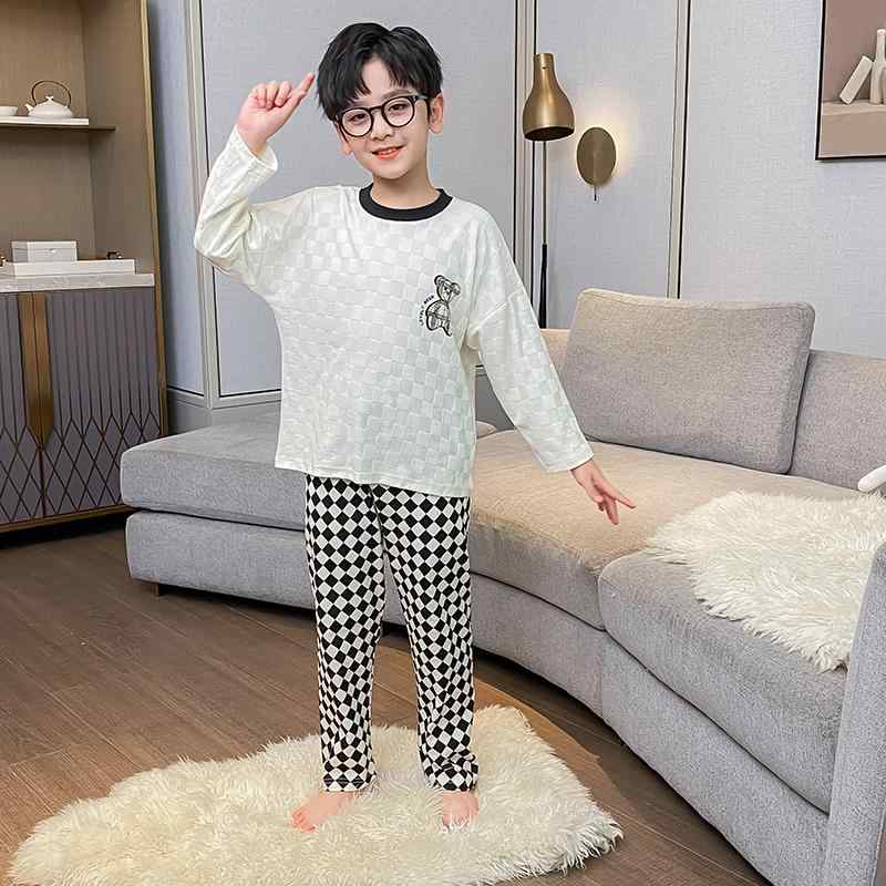 パジャマ 男の子 ルームウェア 子供 春秋 薄手 涼しい 綿 ホーム 服 大きめ 綿