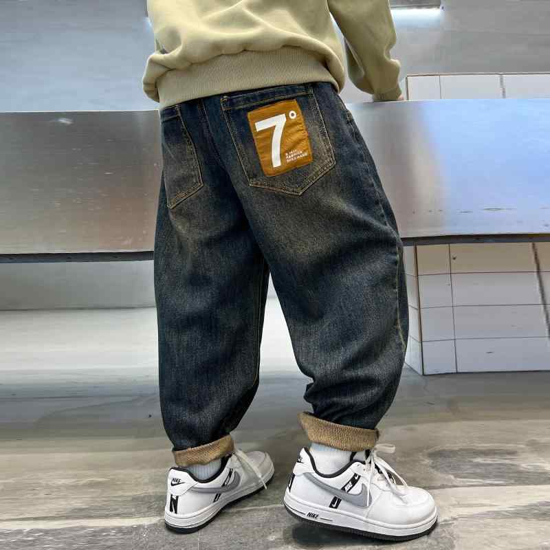デニム パンツ 男の子 ボーイズ 子供 カジュアル 秋 ストリート ジーンズ ズボン 春秋