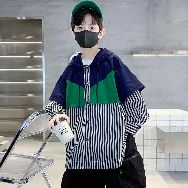 薄手 涼しい アウター 男の子 ジャンパー 夏 おしゃれ 日焼け防止 ビッグ 子供 通気性 快適 ひんやり 涼しい トップス