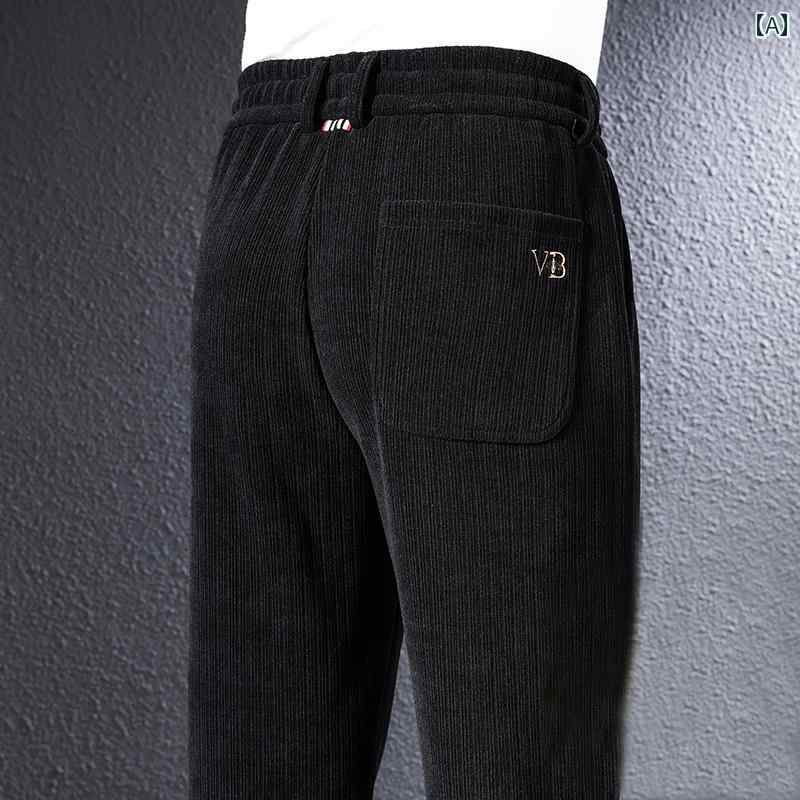 メンズ ファッション 秋冬 パンツ カジュアル パンツ フリースパンツ コーデュロイパンツ ウィンタース..