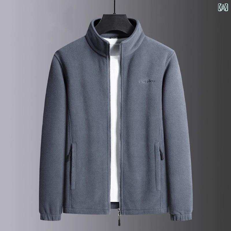 メンズ ファッション フリーストレーナー 秋冬 フリースジャケット 起毛 厚手 ジャケット