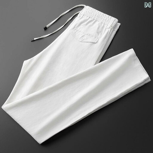 メンズ ファッション リネン パンツ カジュアル パンツ 夏 薄手 涼しい ストレッチ ウエスト ストレート コットンリネン ロング パンツ メンズ ファッション リネン パンツ カジュアル パンツ 夏 薄手 涼しい ストレッチ ウエスト ストレート コットンリネン ロング パンツ