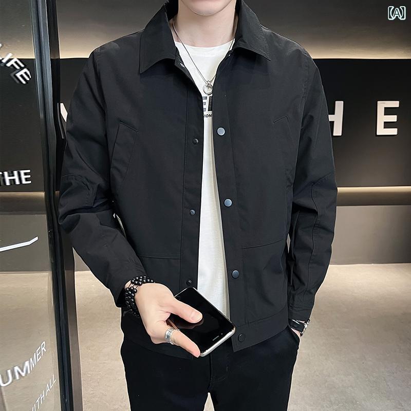 メンズ ファッション コート 秋冬 韓国 スリム 綿入り カジュアル ジャケット