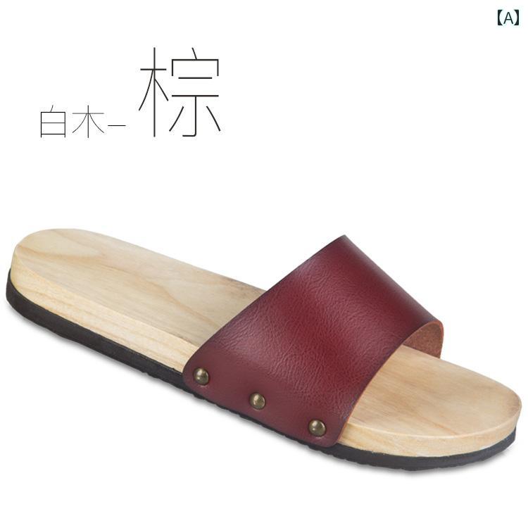 下駄 サンダル 夏 中国 メンズ 寝室 ホーム スリッパ スーパー ファイバー レザー ソフト 快適 クール ..