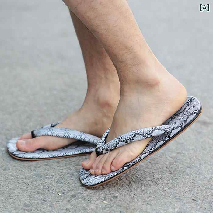 下駄 サンダル メンズ ぺたんこ スノー pu シューズ コスプレ ビーチ カップル 厚