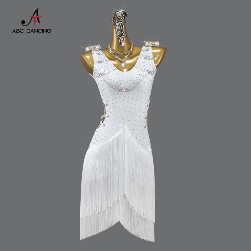 ダンス 衣装 パフォーマンス ラテンダンス 競技 服 高度 タッセル ドレス 花