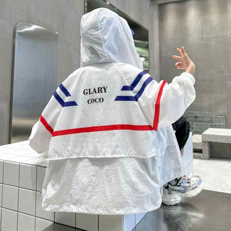 薄手 涼しい アウター 男の子 ジャンパー 夏 おしゃれ 日焼け防止 通気性 快適 日焼け防止 子供