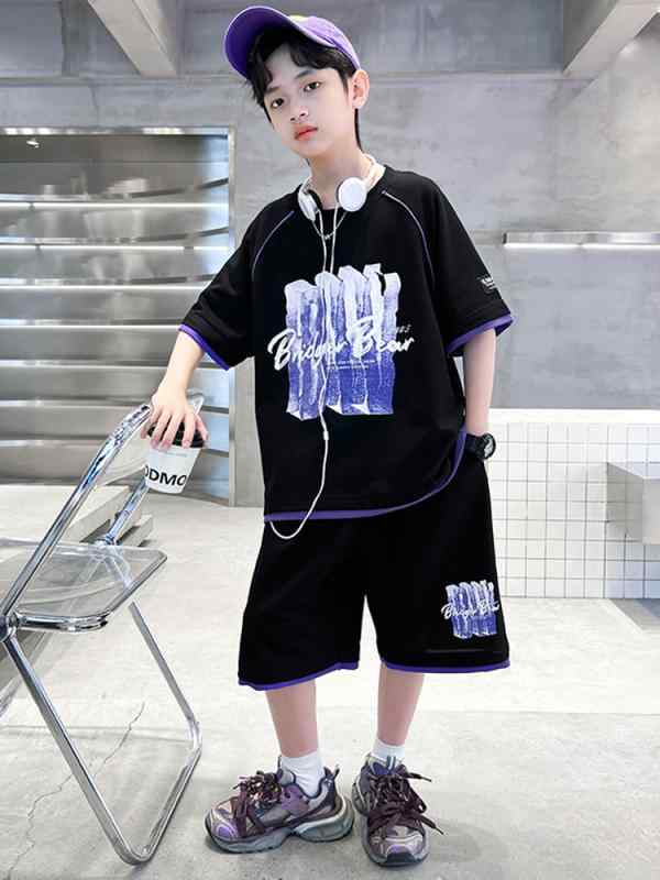 男の子 ファッション ボーイズ 子供 夏 おしゃれ ボーイズ セットアップ クール セットアップ ノースリーブ セットアップアップ