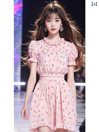 レディース ファッション 美しい スカート 精巧 ピンク 美しい 花柄 ドレス 夏 レディース ファッション 美しい スカート 精巧 ピンク 美しい 花柄 ドレス 夏