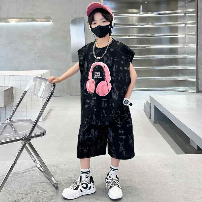 Miscellaneous Goods, Small Goods - 男の子 ファッション ボーイズ 子供 夏 おしゃれ ボーイズ セットアップ ノースリーブ タンクトップ セットアップ