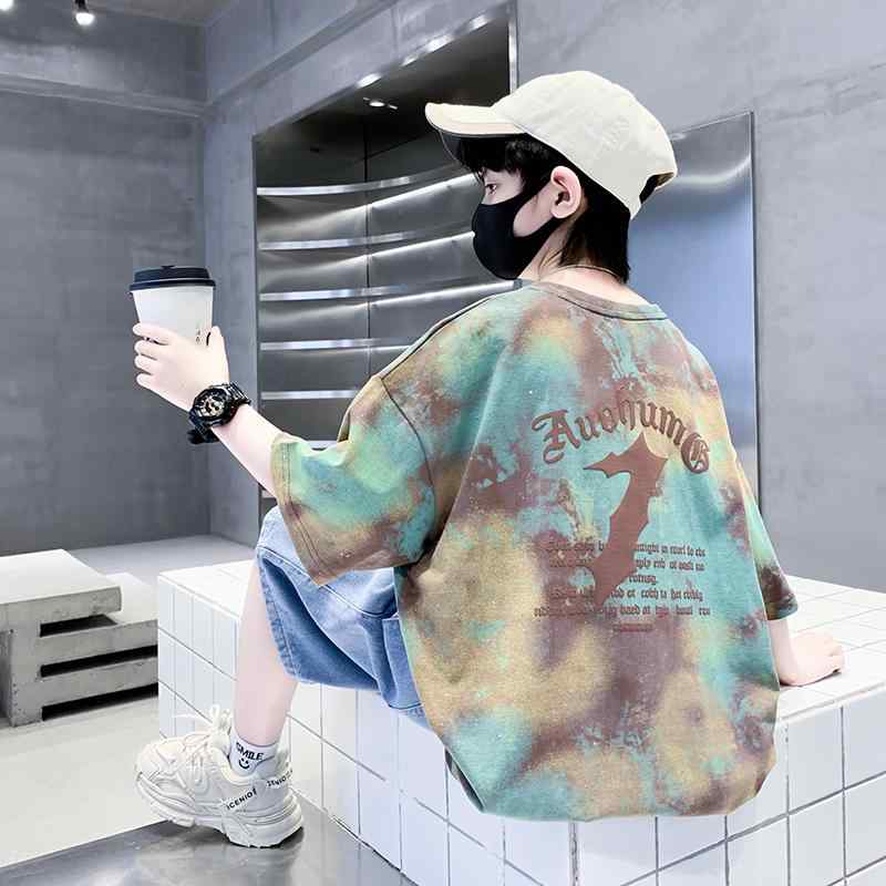 男の子 Tシャツ 半袖 ファッション キッズ 子供 カジュアル おしゃれ 夏 夏 大きめ ゆったり スポーツ 綿 トップス 夏