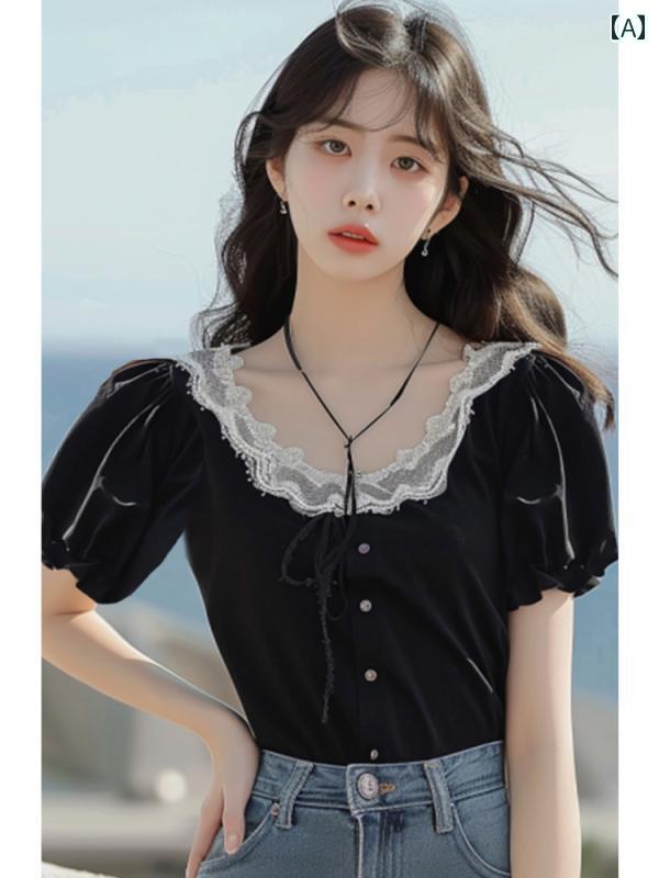 レディース ファッション ユニーク トップススススス 見栄え シック 美しい 小さめ シャツ