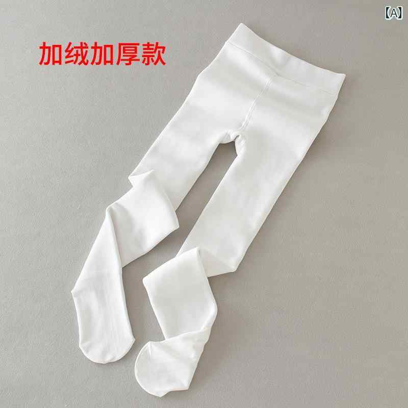 キッズ タイツ 子供 男の子 女子 ストッキング 起毛 厚手 秋冬 練習 ストッキング 白 靴下 幼稚園 ダン..