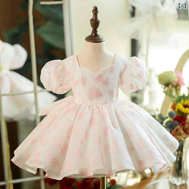 女子 ドレス かわいい 少女 ピアノ 発表会 ピンク 誕生日 パーティー 夏 赤ちゃん 誕生日 プリンセス ..