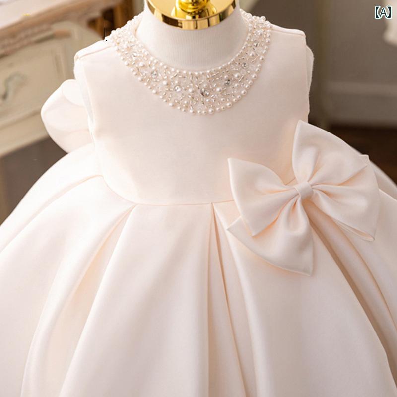女子 ドレス かわいい 少女 ピアノ 発表会 秋 フラワーガール 結婚式 誕生日 小さめ プリンセス