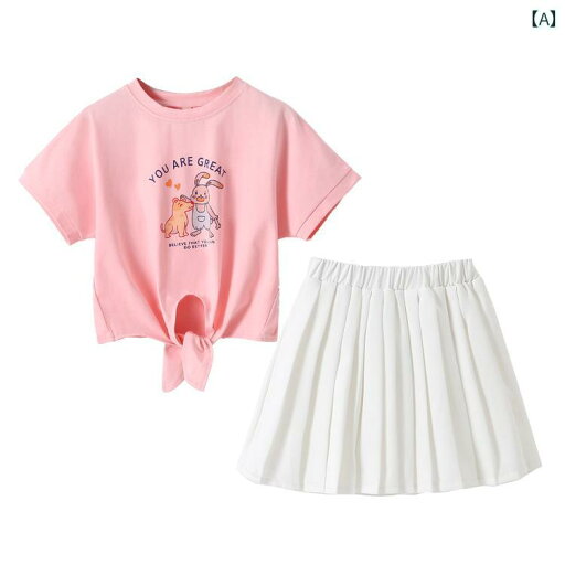 女子 ファッション 子供 キッズ かわいい 夏 スーツ 半袖 Tシャツ プリーツスカート 2点 セット 不揃い 韓国 女子 ファッション 子供 キッズ かわいい 夏 スーツ 半袖 Tシャツ プリーツスカート 2点 セット 不揃い 韓国