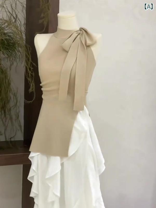 レディース ファッション 夏 服 美しい 塩系 軽量 涼しい 大人 美しい 洋風 セットアップ スカート セ..