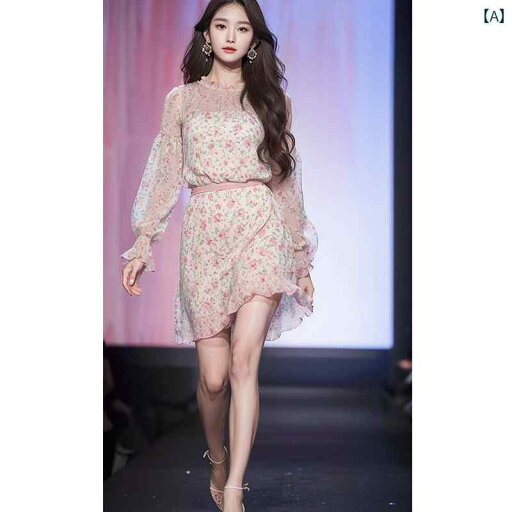 レディース ファッション 早春 婦人服 ティーブレイク フレンチ 精巧 花柄 長袖 ドレス レディース ファッション 早春 婦人服 ティーブレイク フレンチ 精巧 花柄 長袖 ドレス