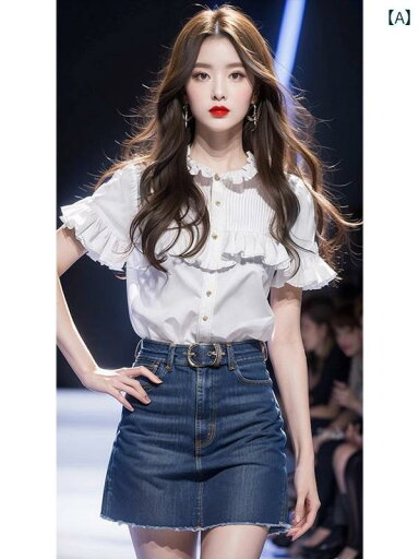 レディース ファッション 白 エッジ 半袖 シャツ ユニーク 美しい 早春 塩 トップスス レディース ファッション 白 エッジ 半袖 シャツ ユニーク 美しい 早春 塩 トップスス
