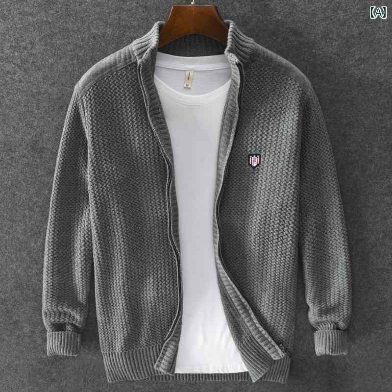 メンズ ファッション 春秋 ジャケット 大きいサイズ エクストラ サイズ カジュアル ニット セーター ア..