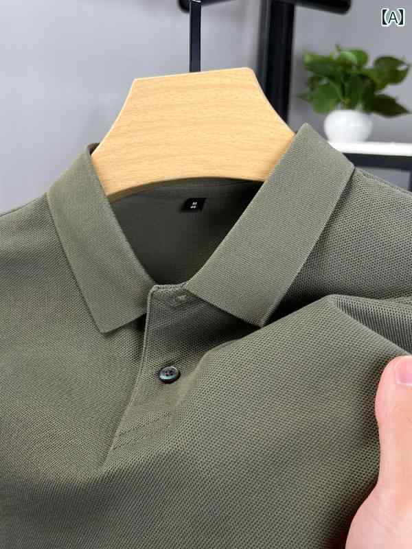 ポロシャツ メンズ 長袖 カジュアル おしゃれ 春秋 綿 Tシャツ 無地 トップス Tシャツ