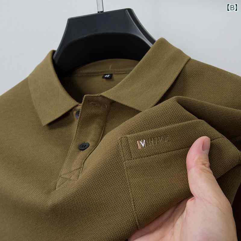 ポロシャツ メンズ 長袖 カジュアル おしゃれ ポケット 春秋 綿 Tシャツ 春 トップス