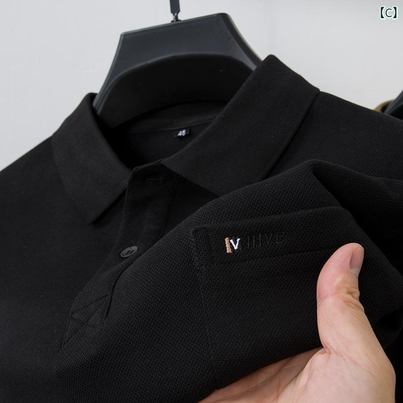 ポロシャツ メンズ 長袖 カジュアル おしゃれ ポケット 春秋 綿 Tシャツ 春 トップス