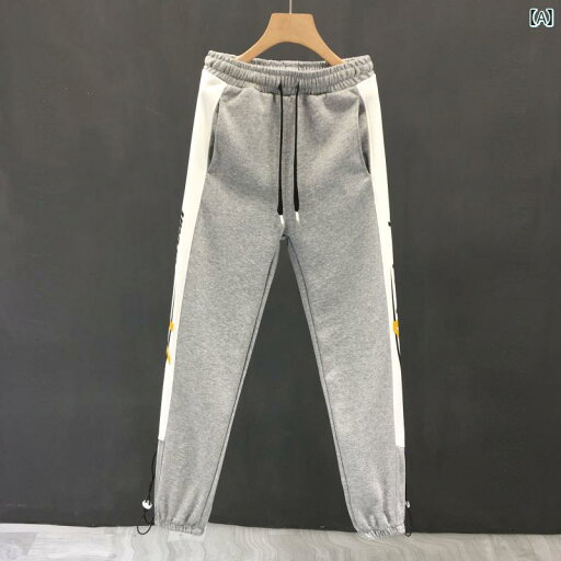 メンズ ファッション カジュアル パンツ 春秋 韓国 アメリカン ドローストリング スウェットパンツ レースアップ パンツ トレンド スポーツ パンツ メンズ ファッション カジュアル パンツ 春秋 韓国 アメリカン ドローストリング スウェットパンツ レースアップ パンツ トレンド スポーツ パンツ
