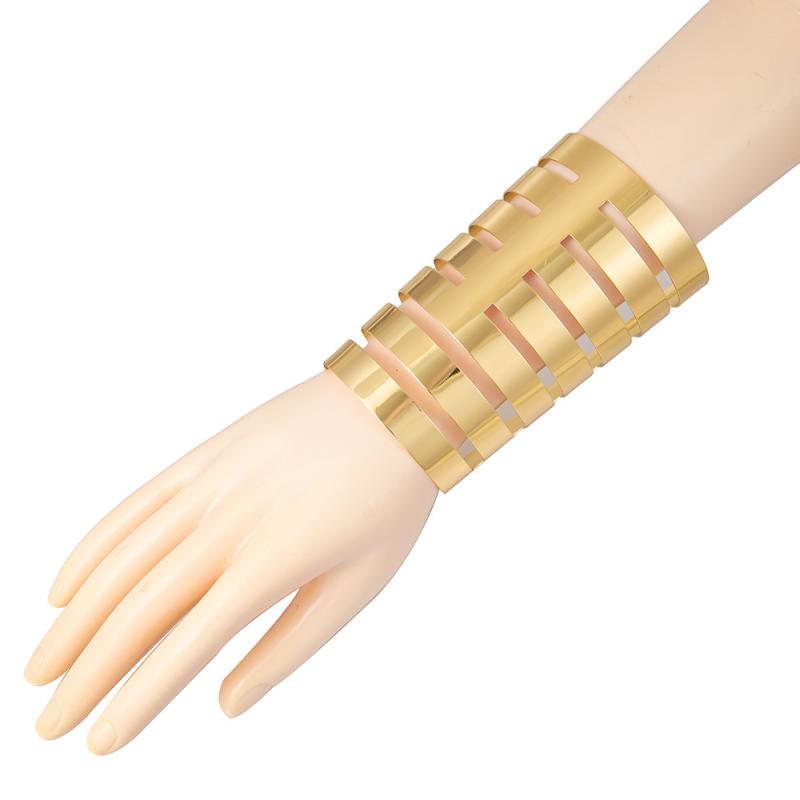 レディース アクセサリー 大ぶり パンク ブレスレット ロング メタル 幾何学 ブレスレット バー パフォーマンス ジュエリー ブレスレット