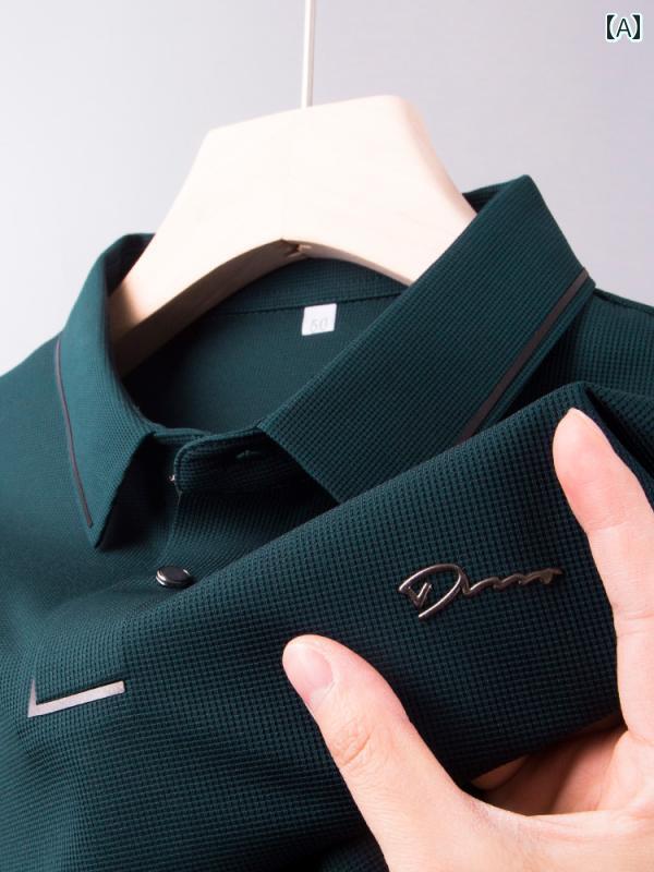 ポロシャツ メンズ 半袖 夏 カジュアル 薄 ひんやり Tシャツ シャツ 襟 トップス