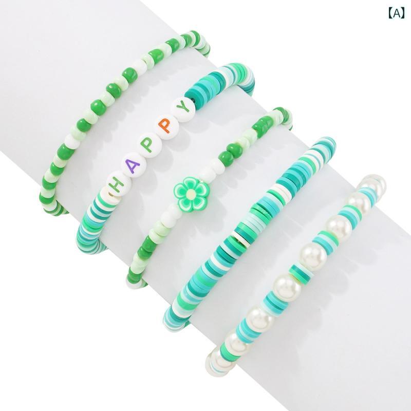 レディース アクセサリー ブレスレット クリスマス 太極拳 パール レター ブレスレット