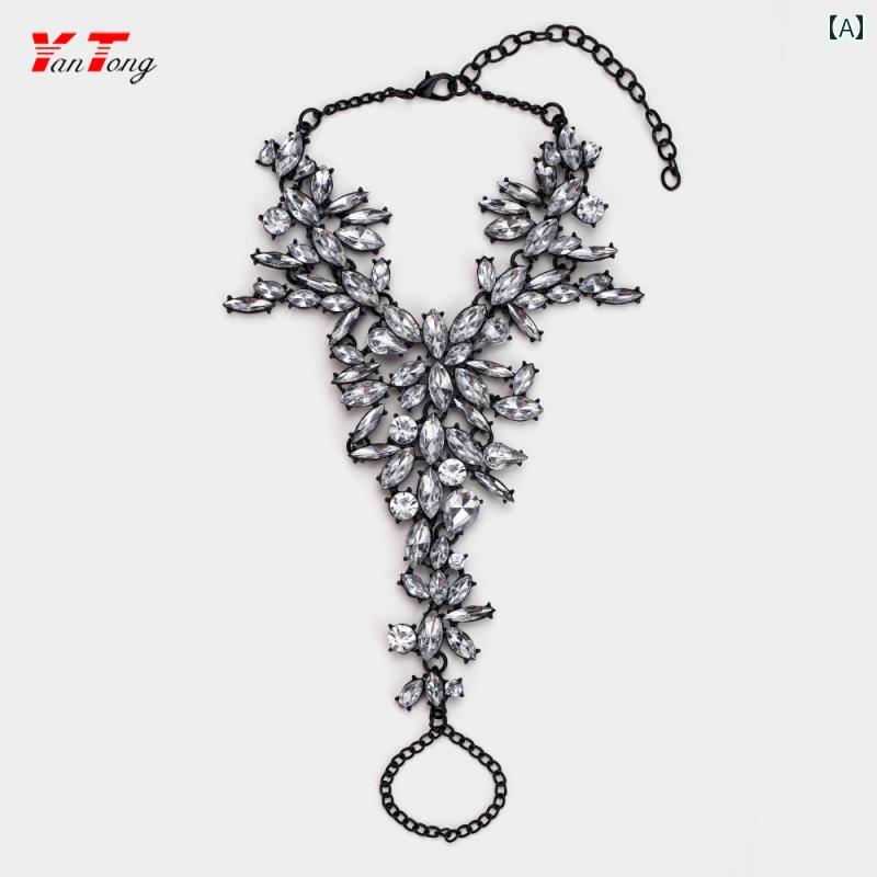 パフォーマンス 衣装 アクセサリー 小道具 派手 セクシー ファッション シトリン 合金 文字 Y 字型 ブレスレット キャバ 歌手 ステージ ジュエリー