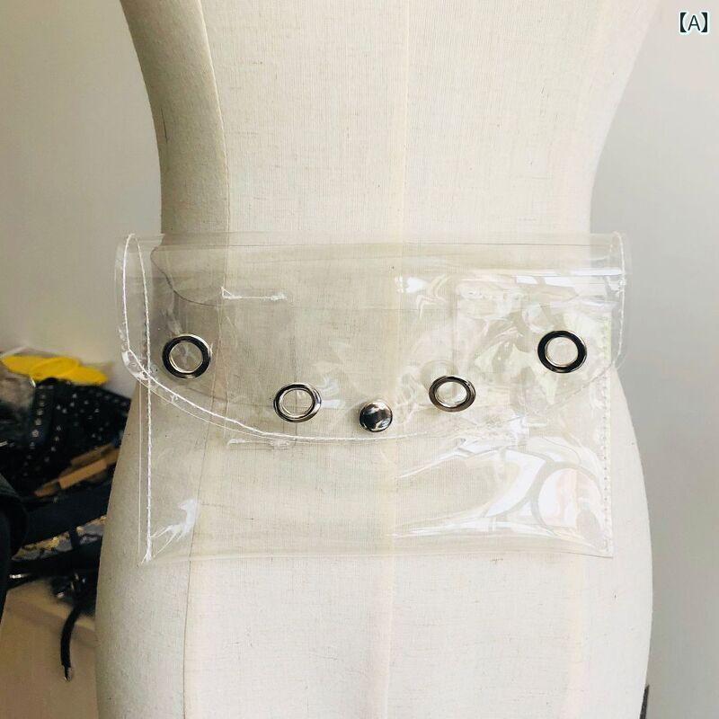 ウエスト バッグ シンプル 高い 透明 ベルト バッグ ミニ PVC チェスト バッグ ィ キャバ ステージ パフォーマンス 小道具