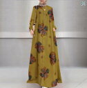 レディース ファッション 大きいサイズ コットンリネン プリント シャツ ブラウス