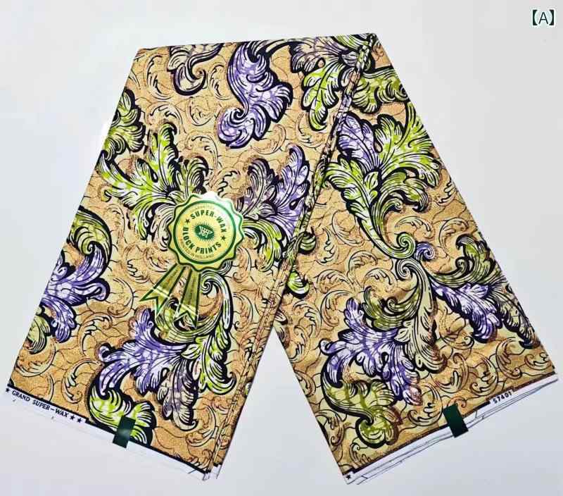 生地 布 テキ 柄 アフリカ オランダ スーパー ワックス ブロンズ 綿 衣料 リアル オランダ スーパー ワックス