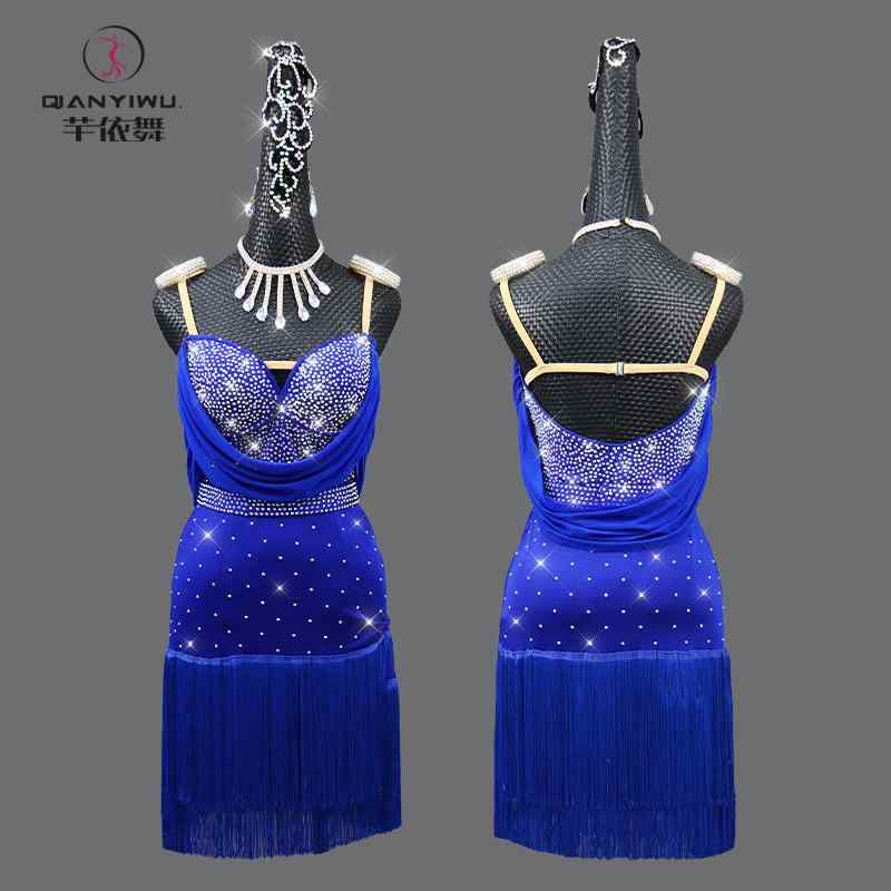 ラテン ダンス 衣装 レディース パフォーマンス 競技会 キッズ 女子 競技 ドレス ソロ ブラック プール ファッション