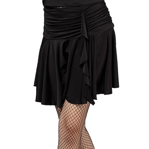 ラテン ダンス 衣装 レディース クラシック ショート スカート ワイド ウエスト サイド タイ ひんやり ..