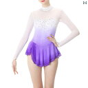 フィギュア スケート 衣装 子供 女子 大人 レディース パフォーマンス 服 スケート 服 パフォーマンス 競技 スカート グラデーション