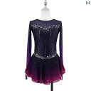 フィギュア スケート 衣装 子供 女子 大人 レディース パフォーマンス スカート スケート 服 パフォーマンス 競技 グラデーション スカート 輝く