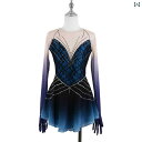 フィギュア スケート 衣装 子供 女子 大人 レディース パフォーマンス 服 スケート スカート グレード レース グラデーション 長袖 競技