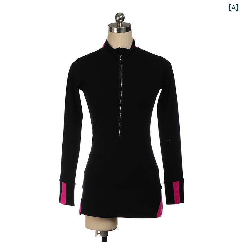 フィギュア スケート トレーニング 練習着 服 スケート 服 大人 女子 トップスス ワンピース ショーツ スカート ポリッシュ ジッパー