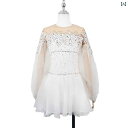 フィギュア スケート 衣装 子供 女子 大人 レディース パフォーマンス 服 スケート スカート 競技 パフスリーブ スカート