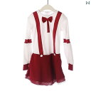 フィギュア スケート 衣装 子供 女子 大人 レディース 服 スケート 服 パフォーマンス 服 競技 スカート リボン