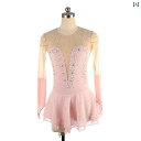 フィギュア スケート 衣装 子供 女子 大人 レディース 服 パフォーマンス 服 スケート 服 競技 スカート 長袖 軽量 涼しい ピンク マルチ